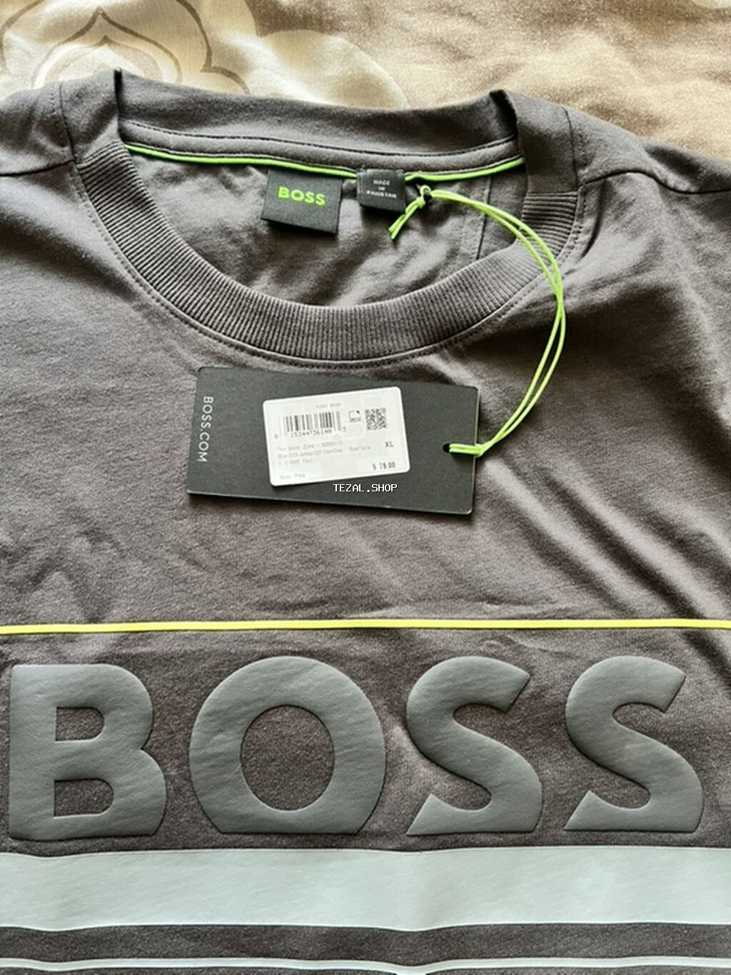 Futbolka, Boss, XL, rəng - Boz