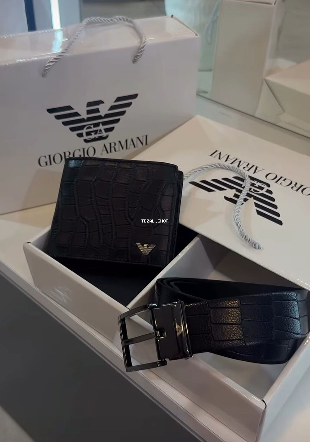 Bəylərə özəl natural dəri kəmər və pulqabı dəstləri endirimdə💥