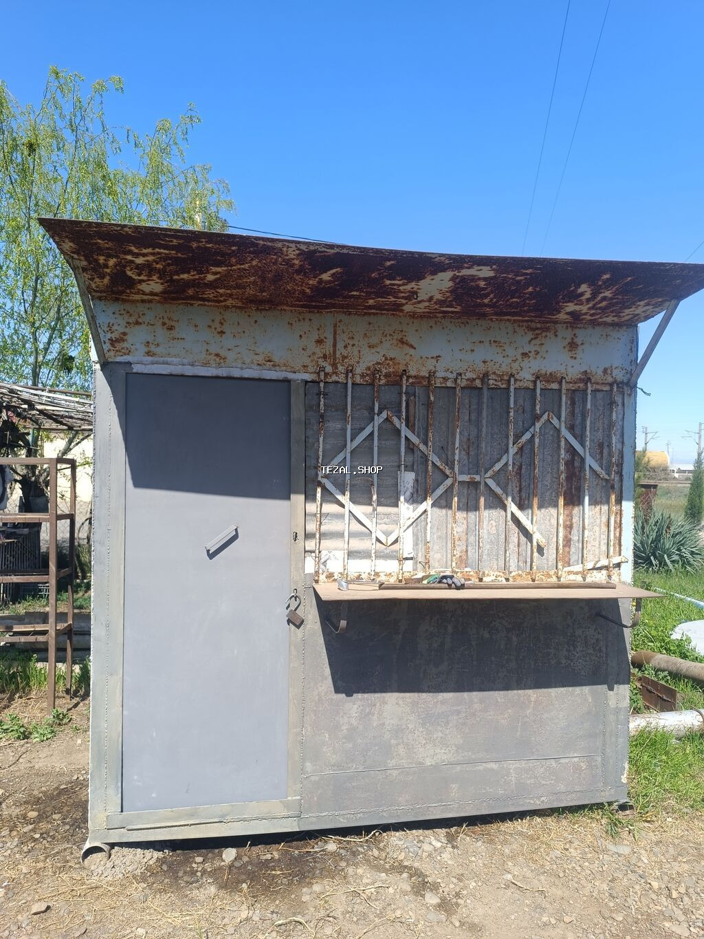 Metall kiosk/boks – daşınan, təkparça konstruksiya - Material: qalın