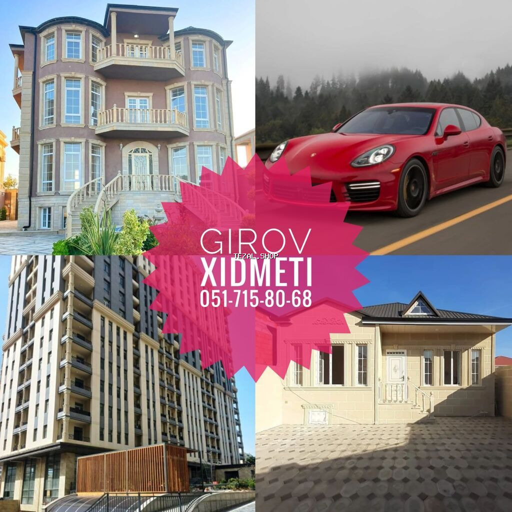 Girov Xidmeti. Yalniz her nov ve istenilen giymete olan