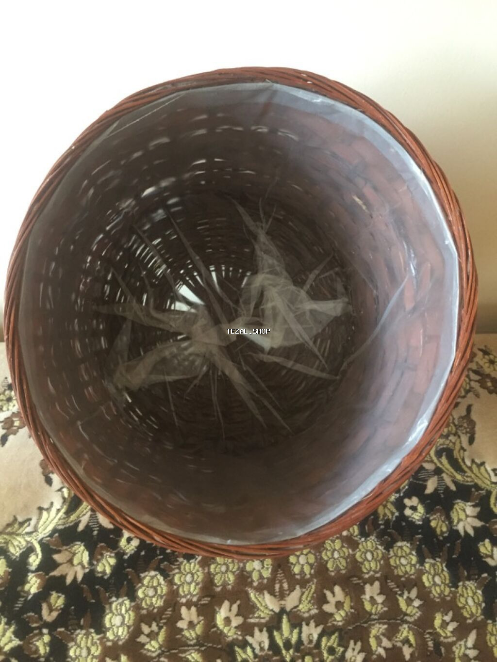 Təbii materiallardan hazırlanmış toxunma sənətkar səbət - şəkil 4