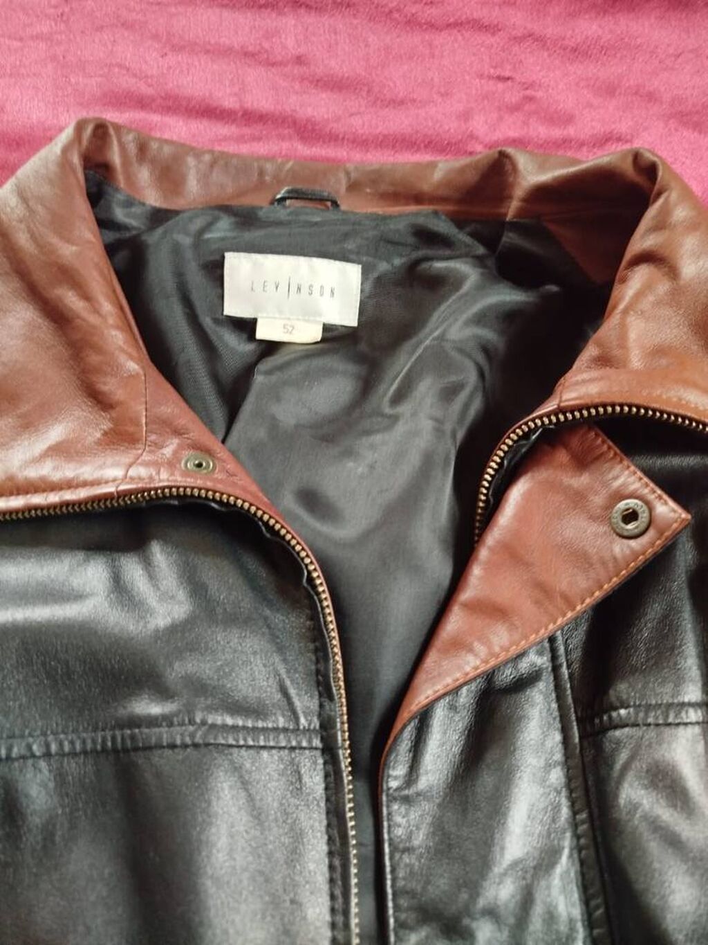 Куртка мужская осенне-весенняя натуральная кожа-лайковая. Куплена на