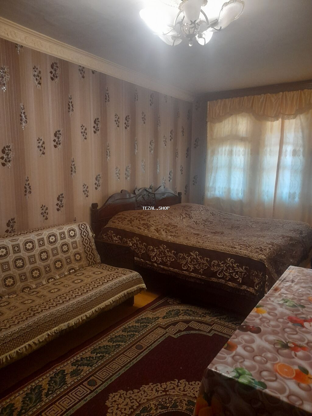 1 otaqlı mənzil – mebel və texnika ilə Təsvir: - Geniş yataq