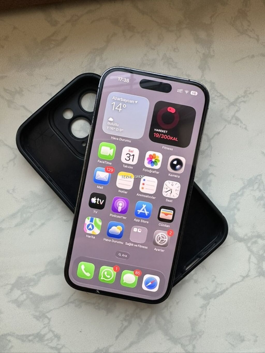 IPhone 14 Pro, 128 GB, Deep Purple, Simsiz şarj, Face ID