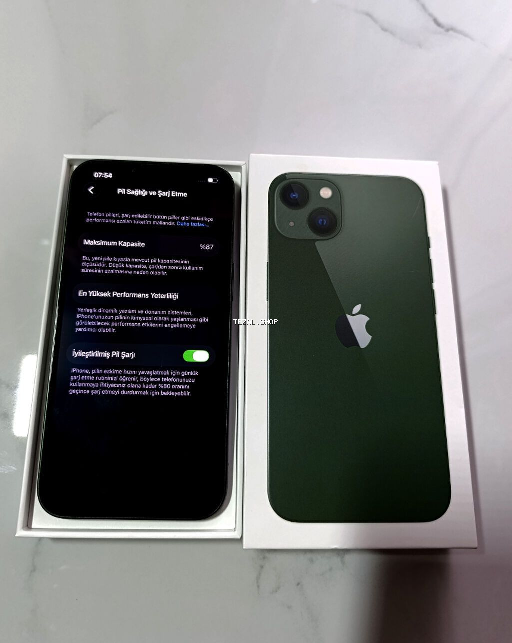 IPhone 13, 128 GB, Alpine Green, Simsiz şarj, Face ID, Sənədlərlə