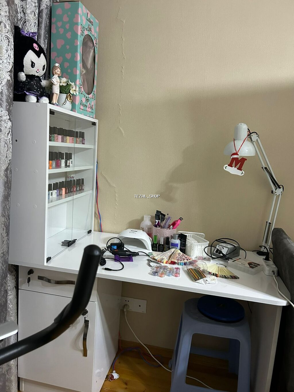 Manikür üçün tam komplekt avadanlıq və materiallar - Geniş iş masası - şəkil 2