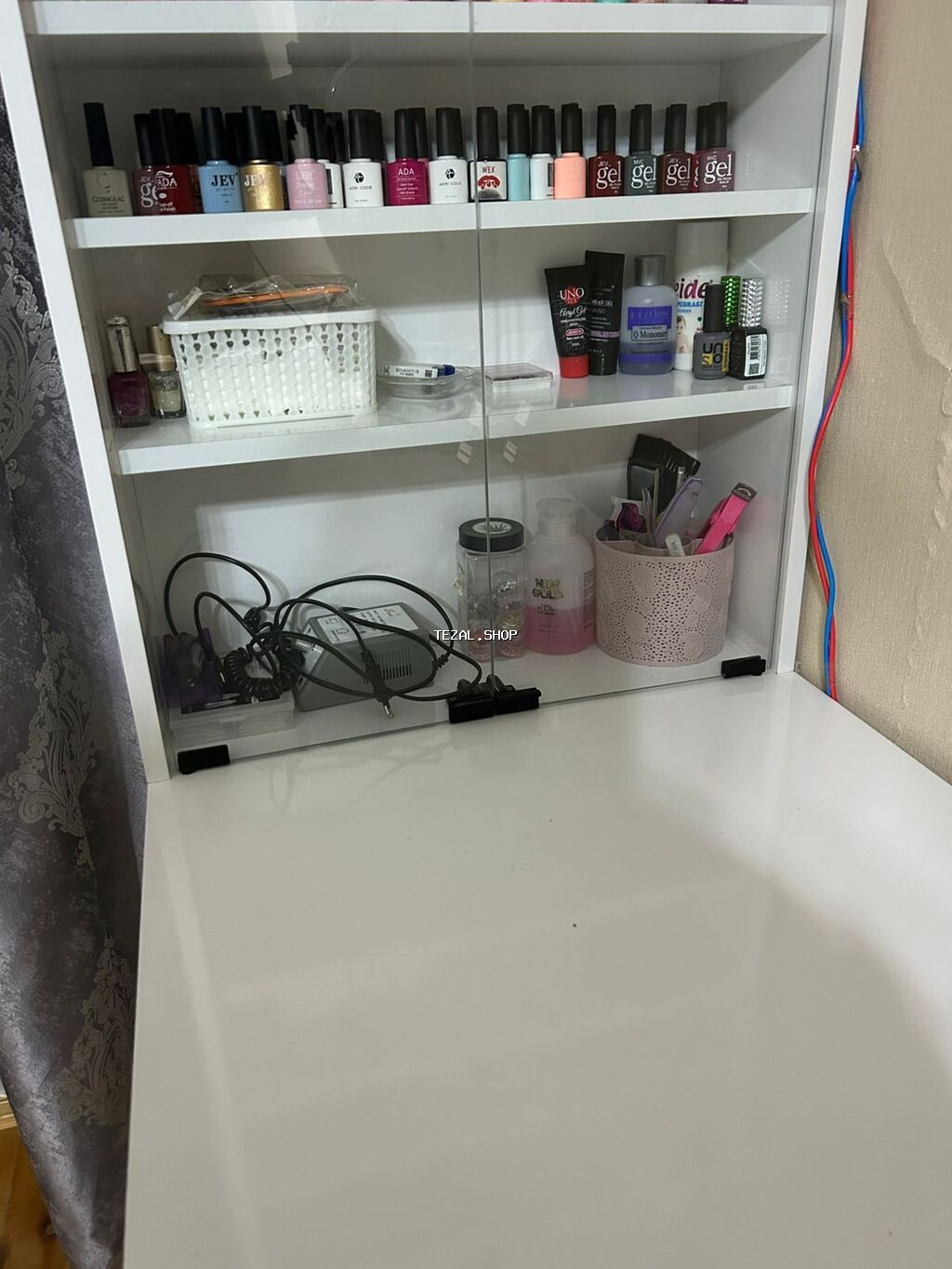 Manikür üçün tam komplekt avadanlıq və materiallar - Geniş iş masası - şəkil 4