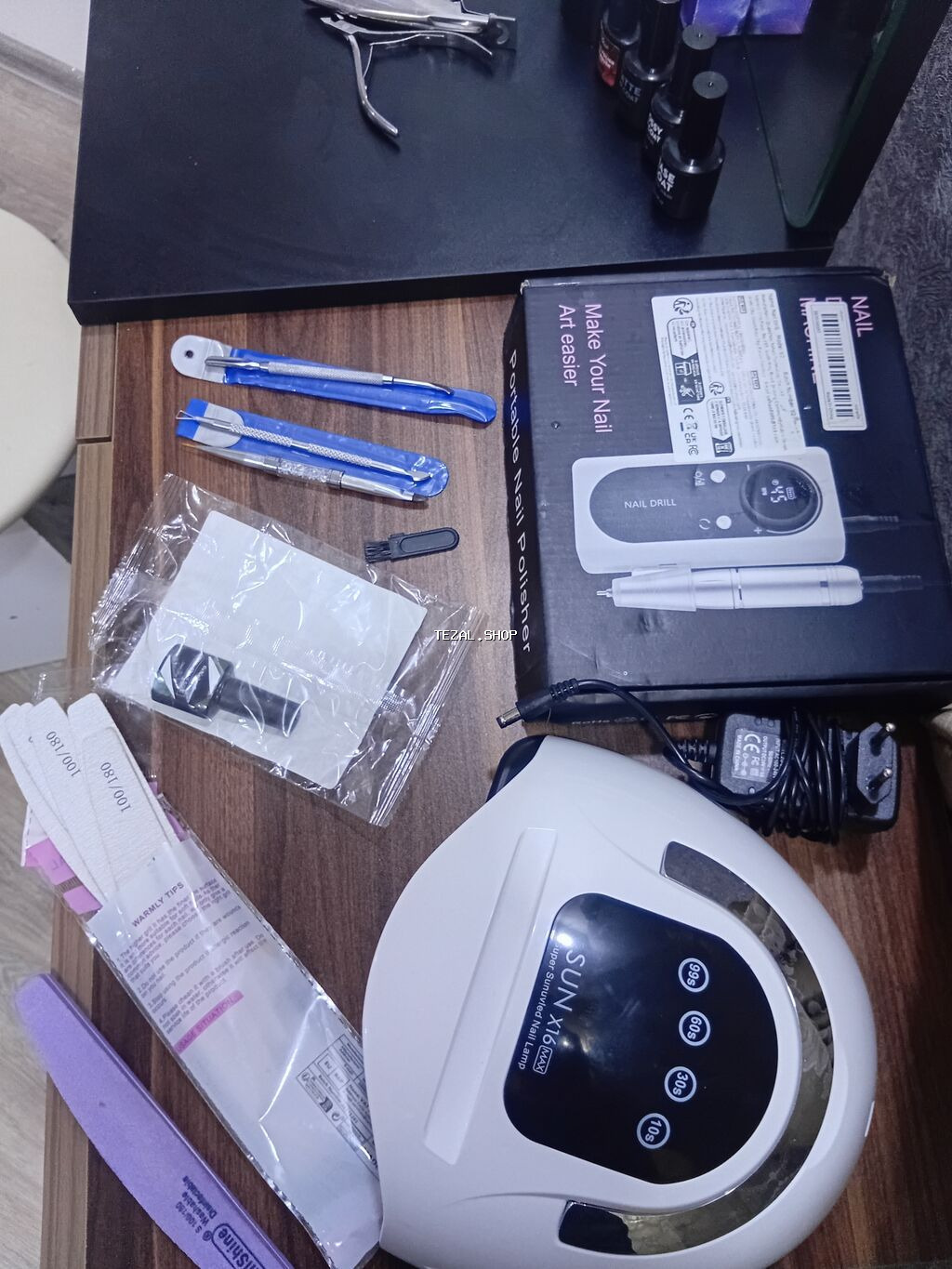 Manikür və gel lak üçün tam dəst men bunu aldimki ozum evde oz