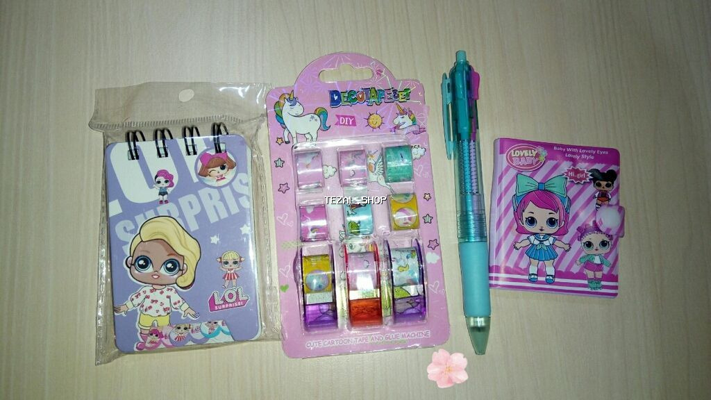 (Uşaq üçün) LoL baglanan blatnok, LoL spirallı blatnok, 4 rənk yazan