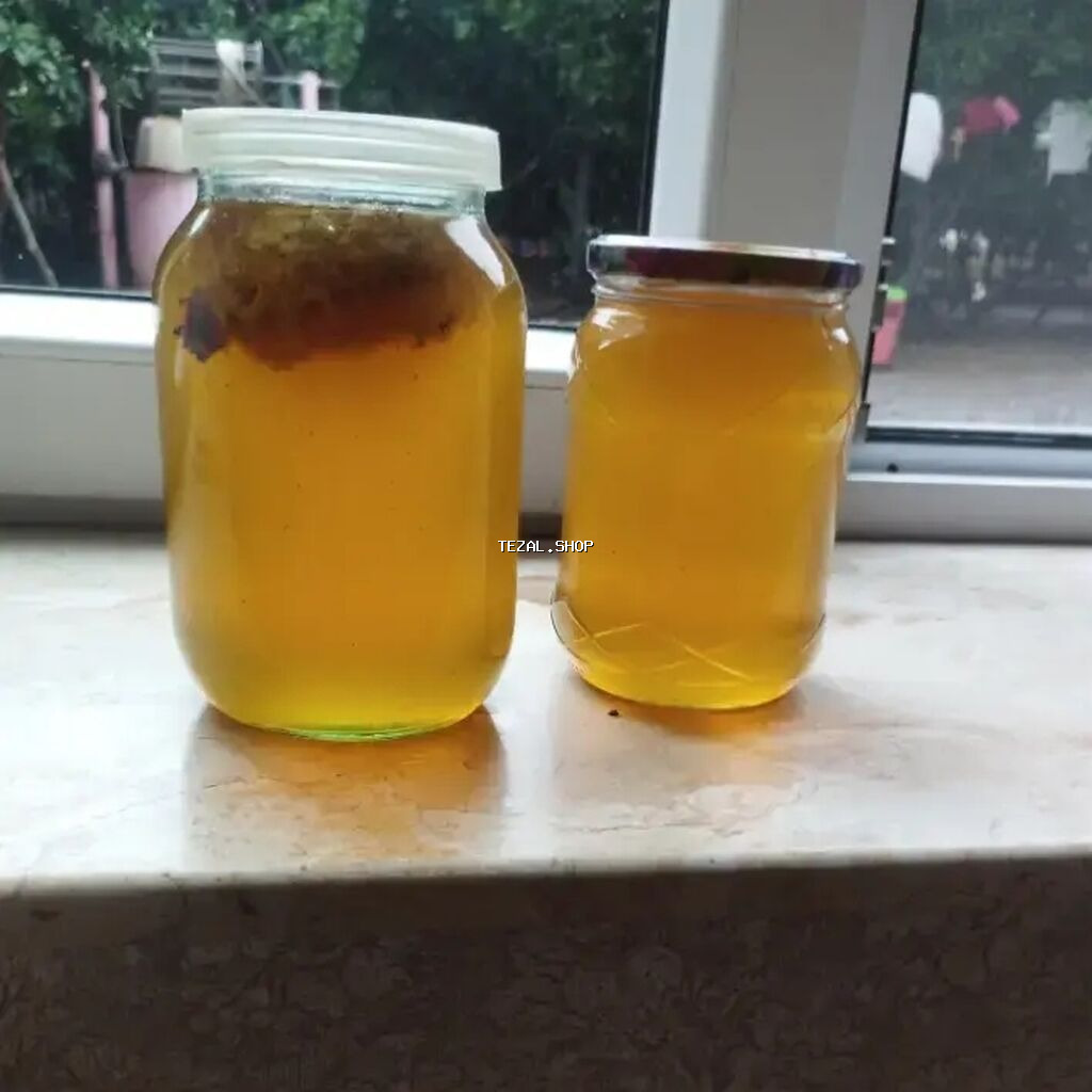 Təbii arı balı – şüşə bankalarda - Şəkildə gördüyünüz kimi, şəffaf