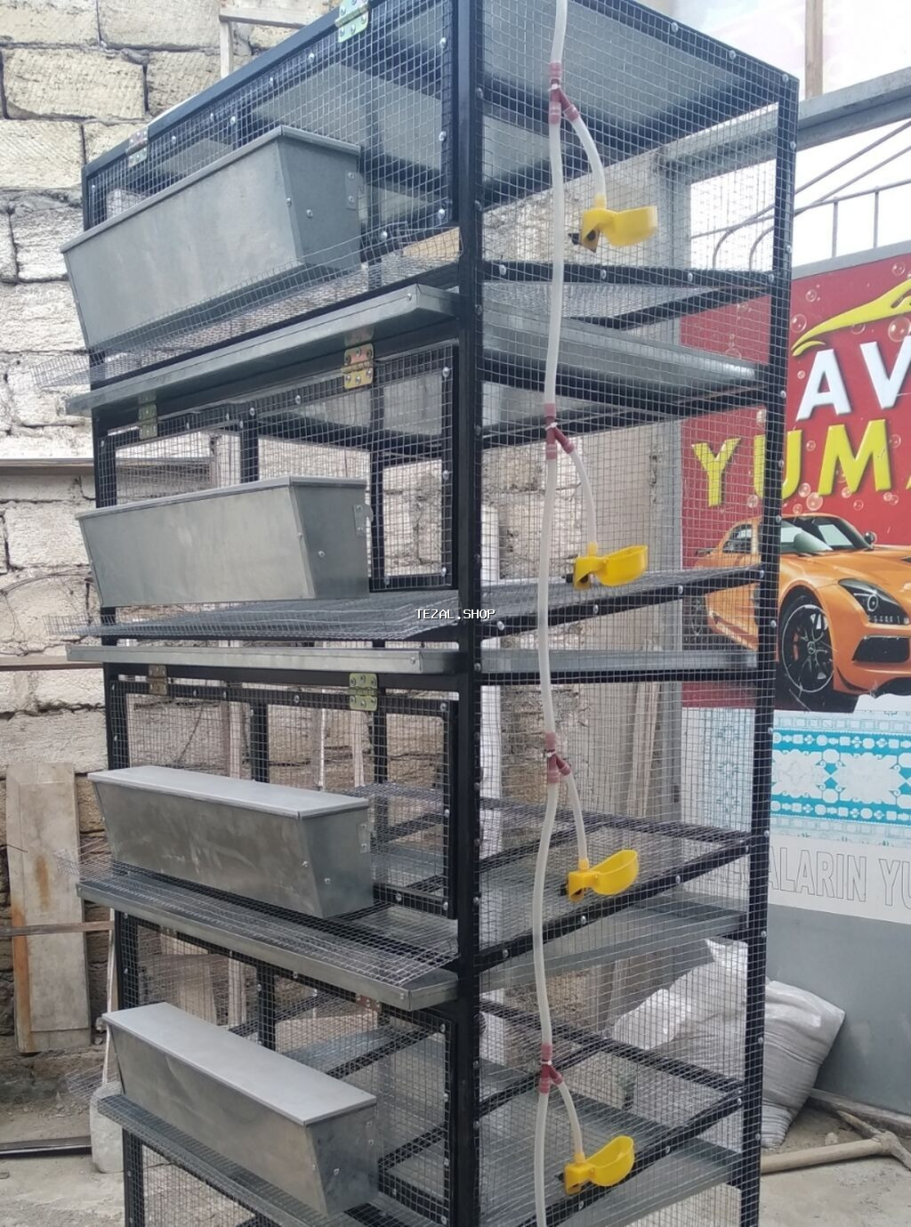 Bildirçin Bunker yem qabları və qəfəslərin istənilən sayda sifarişlə - şəkil 3