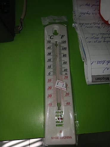 Divar tipli analoq termometr - Temperatur göstəricisi: həm Selsi - şəkil 4