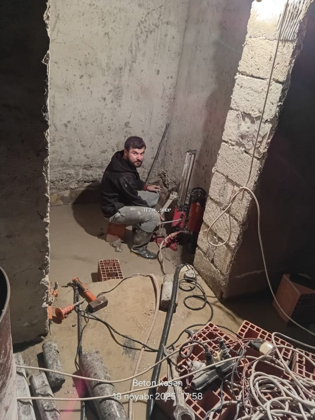 Beton kəsmə və deşmə xidməti - Armaturlu beton, monolit kolon, kəmər - şəkil 4