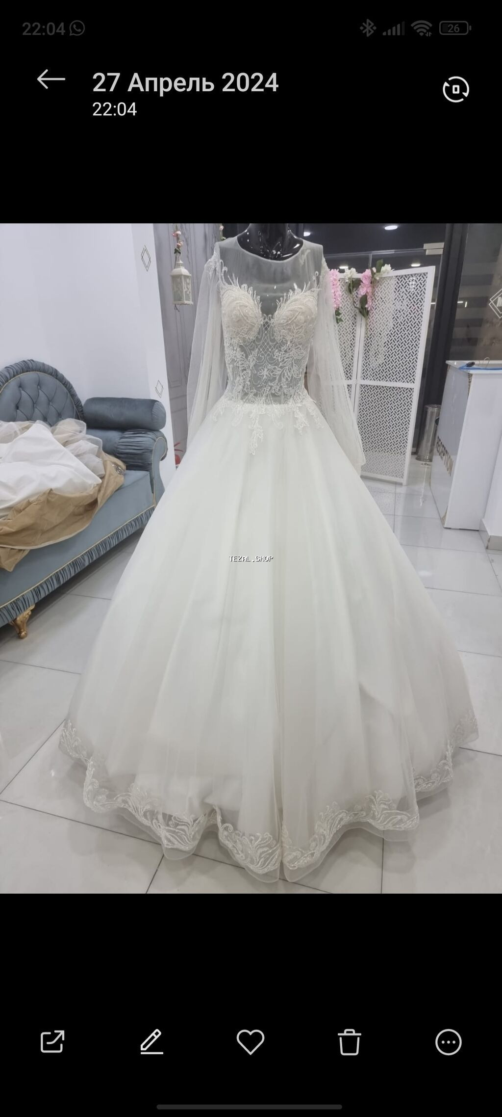 Gelinlik paltarı, 1000 manata alınıb heç geyinilmiyib, çox ucuz