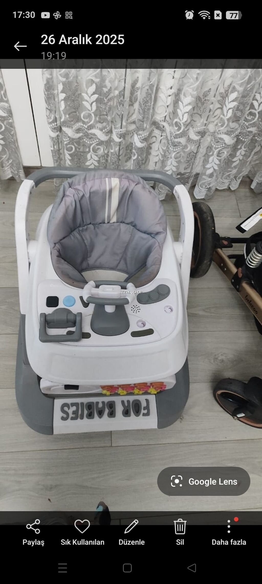 Uşaq gəzdirici xodunki və bebek arabası dəsti - Xodunki: Ağ-boz