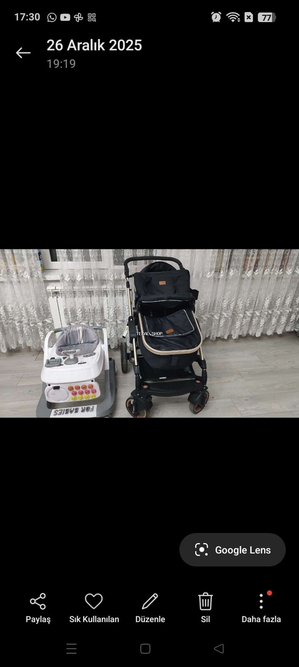 Uşaq gəzdirici xodunki və bebek arabası dəsti - Xodunki: Ağ-boz - şəkil 2