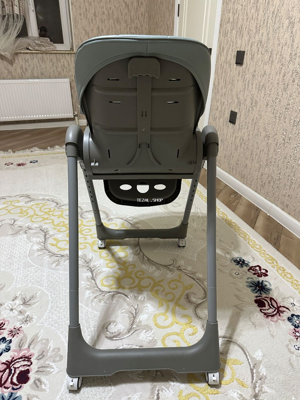 Kidilo uşaq yemək stulu - Rəng: boz-yaşıl tonlarda - Yumşaq - şəkil 4