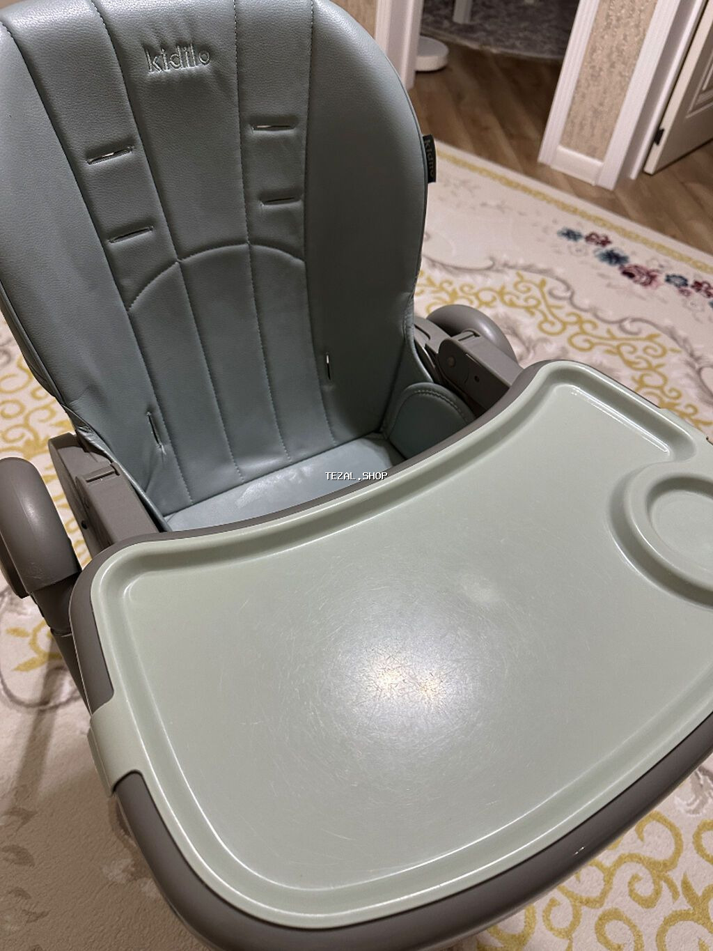 Kidilo uşaq yemək stulu - Rəng: boz-yaşıl tonlarda - Yumşaq - şəkil 5