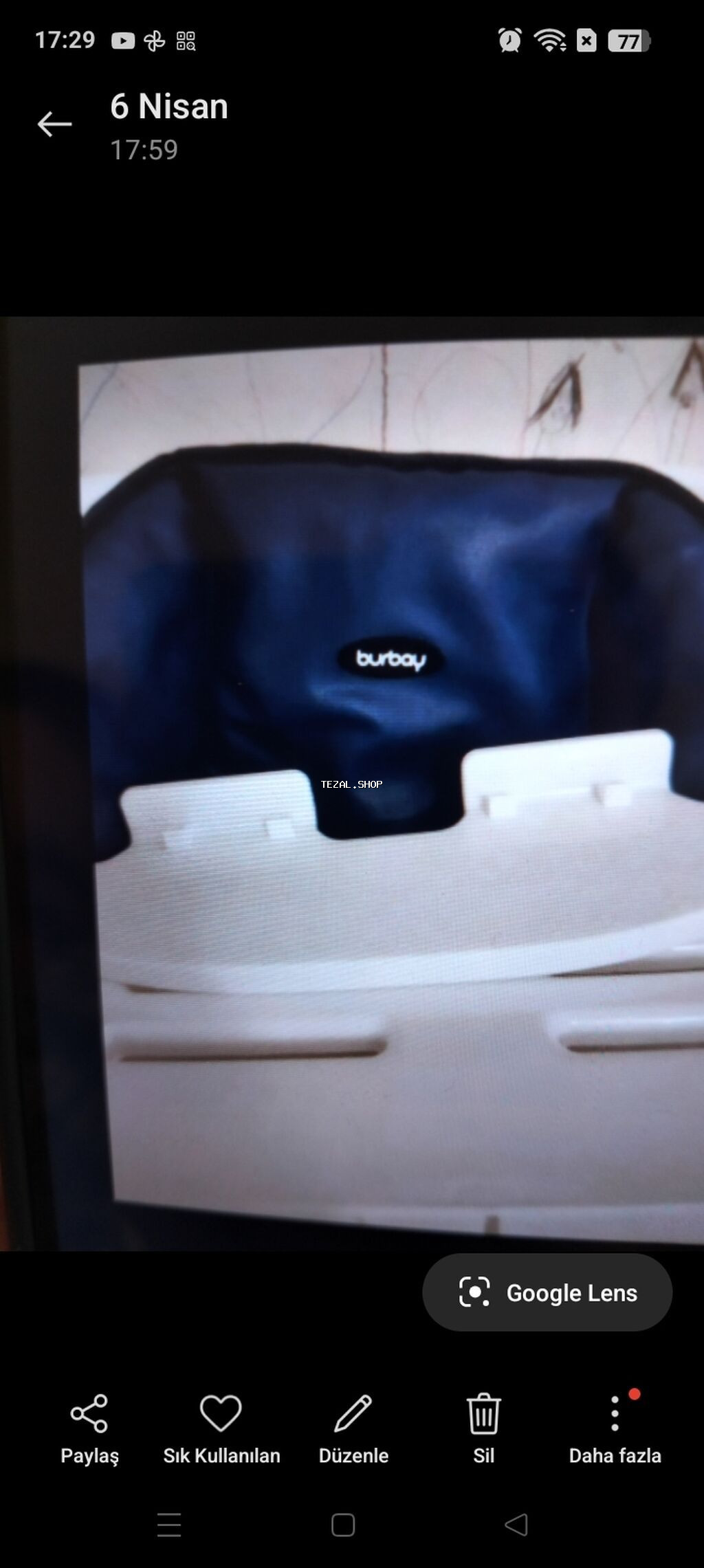 Burbay uşaq yemək stulu - Marka/model: Burbay - Rəng: tünd mavi - şəkil 2