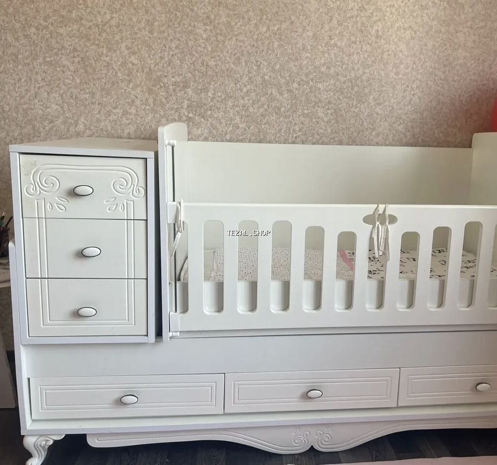 Oğlan və qız üçün, İşlənmiş, Dördbucaq, Beşik, Dəstsiz, Matrassız, Yellənmə mexanizmsiz