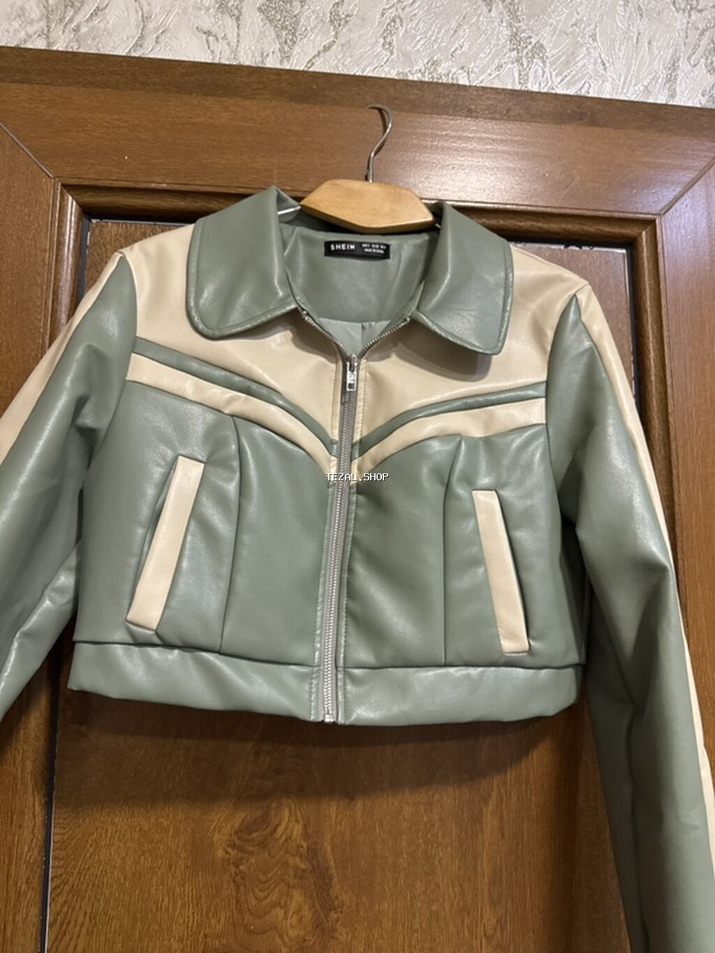 SHEIN qadın cropped jaket - Ölçü: S (EU 36 / US 4) - Material: süni - şəkil 4