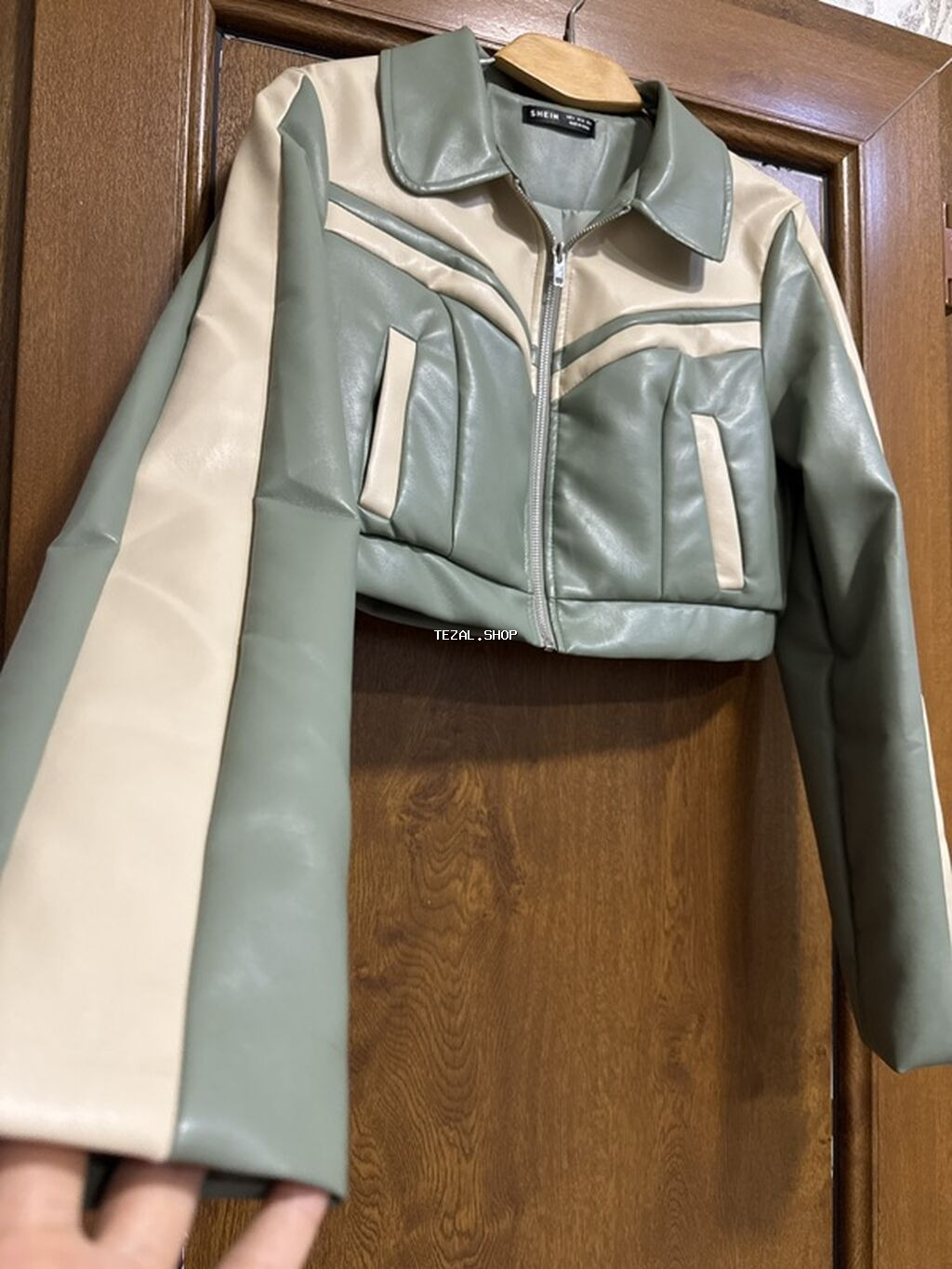 SHEIN qadın cropped jaket - Ölçü: S (EU 36 / US 4) - Material: süni - şəkil 5