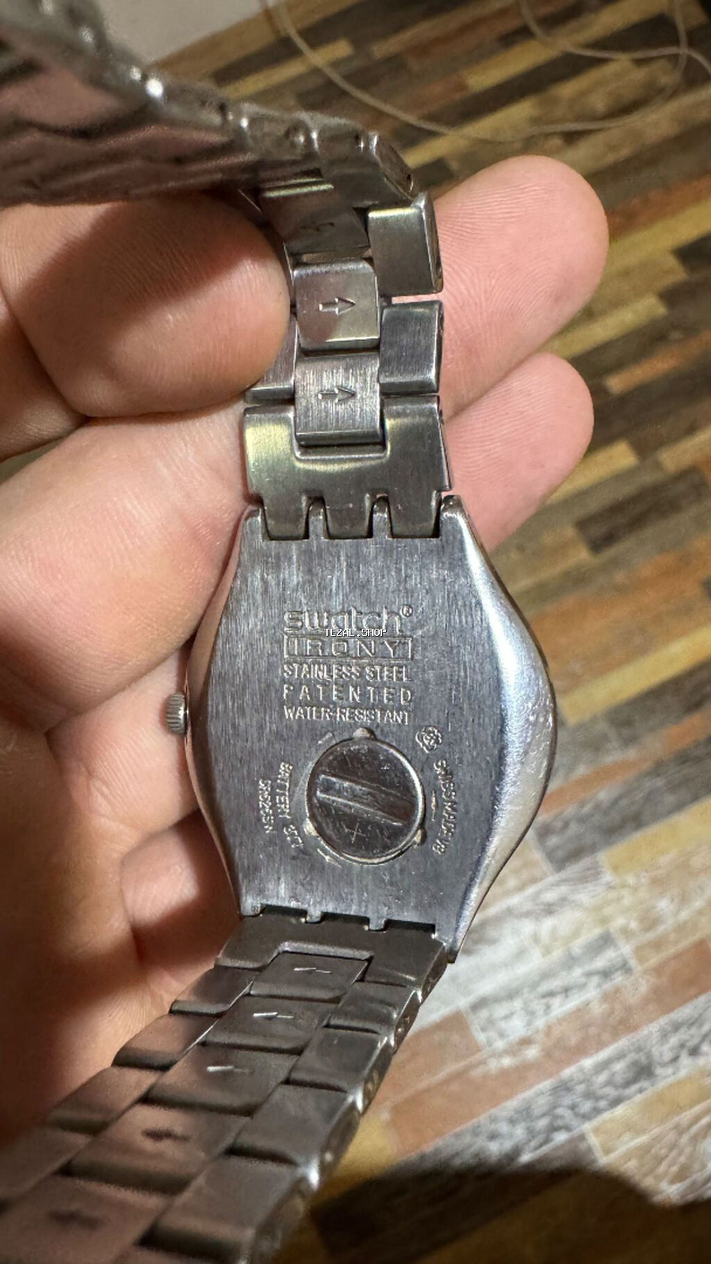 İşlənmiş, Qol saatı, Swatch, rəng - Gümüşü - şəkil 3