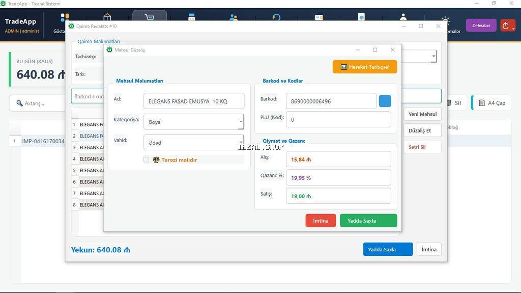 TradeApp — Satış və Avtomatlaşdırma Sistemi ​Həm layihə (kodlar - şəkil 5