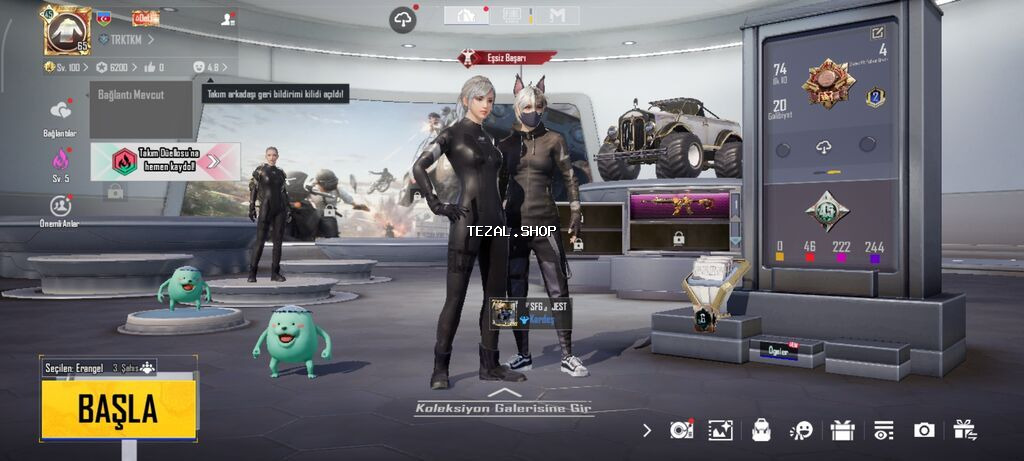 PUBG Mobile oyun hesabı 50 destansılı - Səviyyə: 65 - RP: Full - - şəkil 2