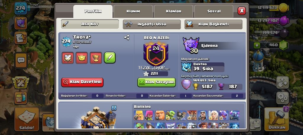 Clash of Clans hesabı – yüksək səviyyəli əsas kənd və tam inkişaf - şəkil 2