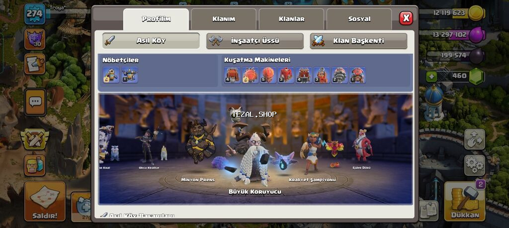 Clash of Clans hesabı – yüksək səviyyəli əsas kənd və tam inkişaf - şəkil 4