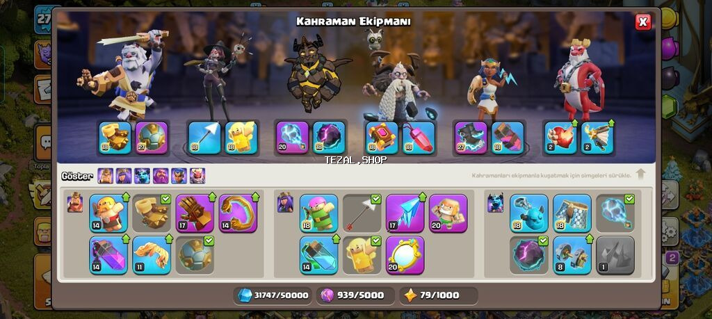 Clash of Clans hesabı – yüksək səviyyəli əsas kənd və tam inkişaf - şəkil 5