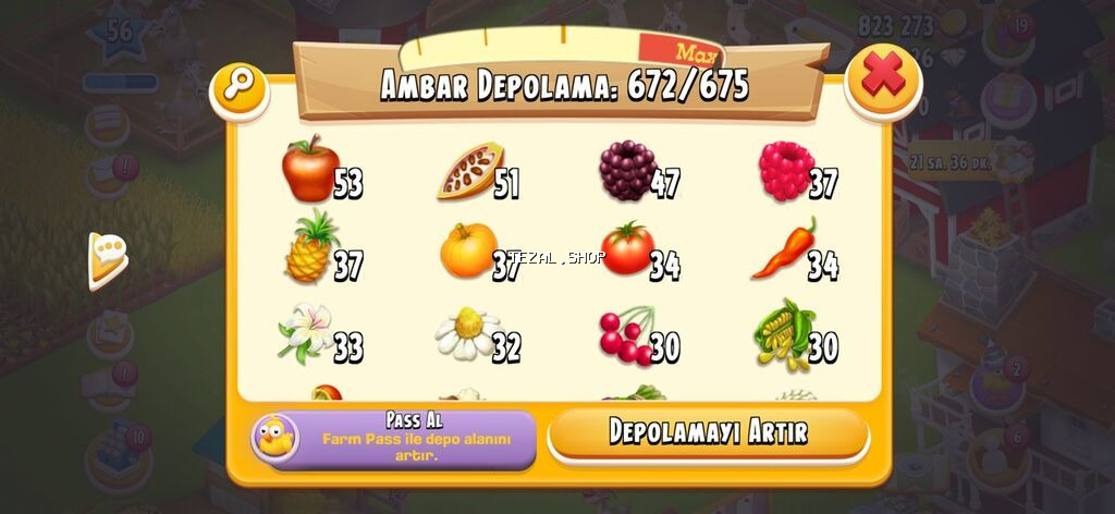 Hay Day hesabı – inkişaf etmiş ferma - Səviyyə: 56 - Oyun içi valyuta - şəkil 2