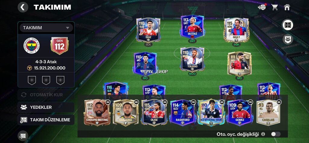 EA FC Mobile hesabı – yüksək reytinqli komanda və zəngin heyət - - şəkil 4