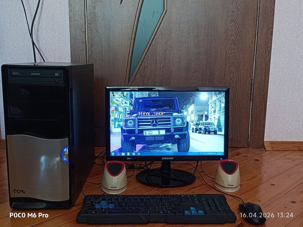 Süretli işleyir 22 lik monitor 300 gb yaddaş 4 ram ve 5700 3 ghz