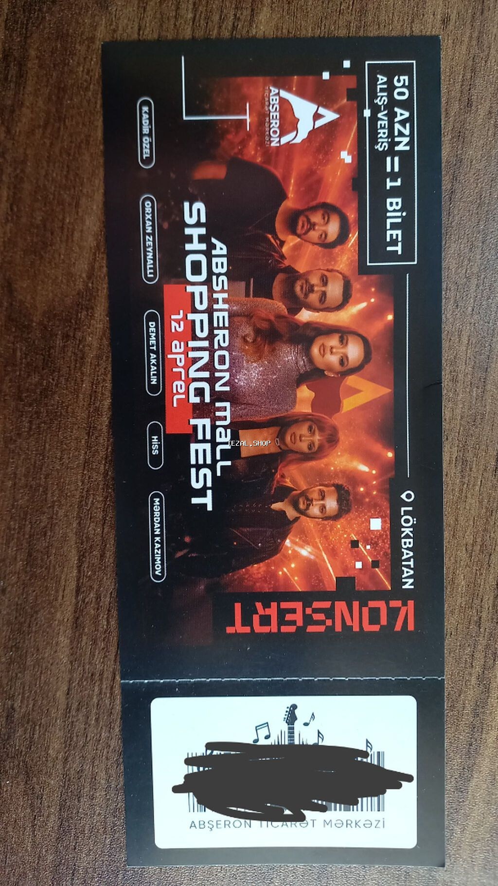 Məhsul: Abşeron Mall Shopping Fest – Konsert üçün bilet Təsvir: -