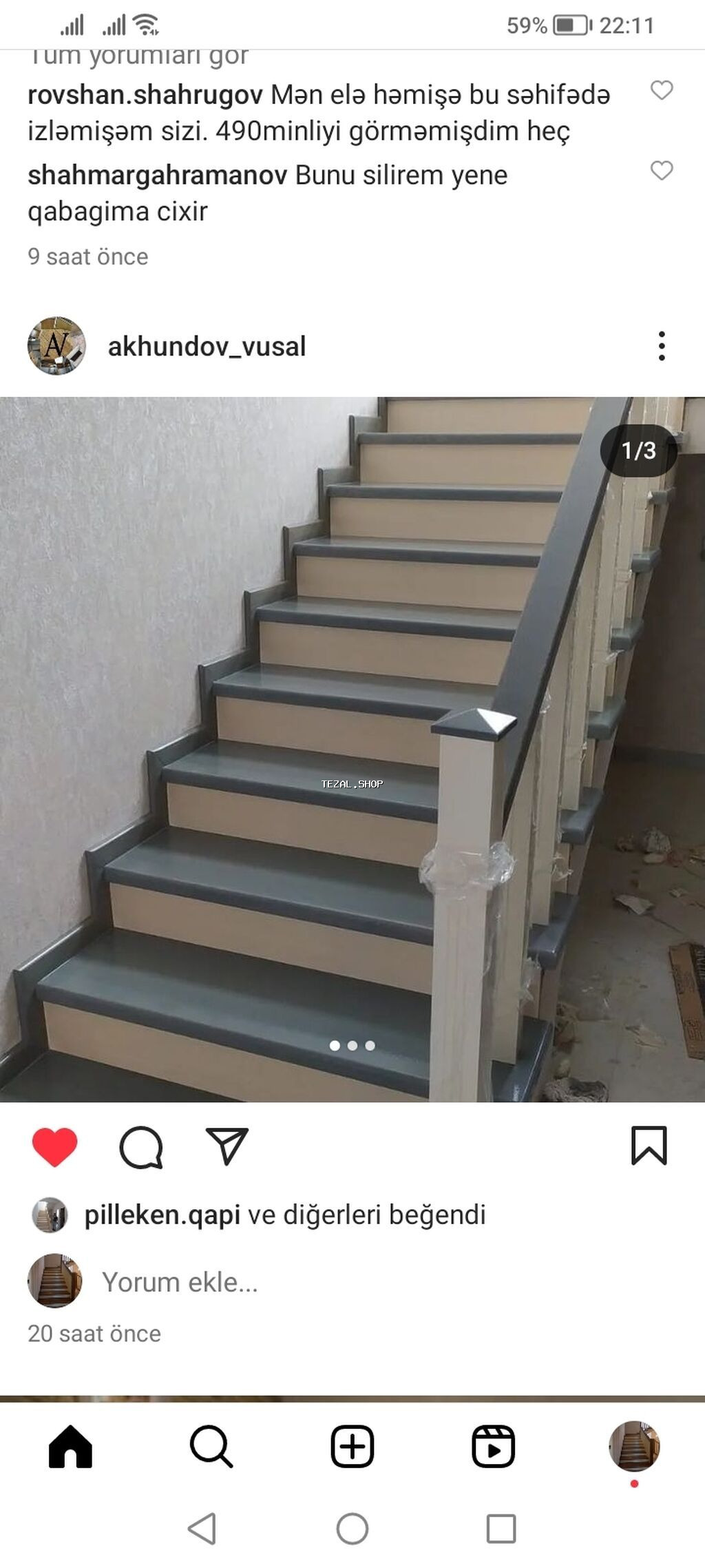 Mərtəbədaxili pilləkənlərin hazırlanması və quraşdırılması xidməti. -