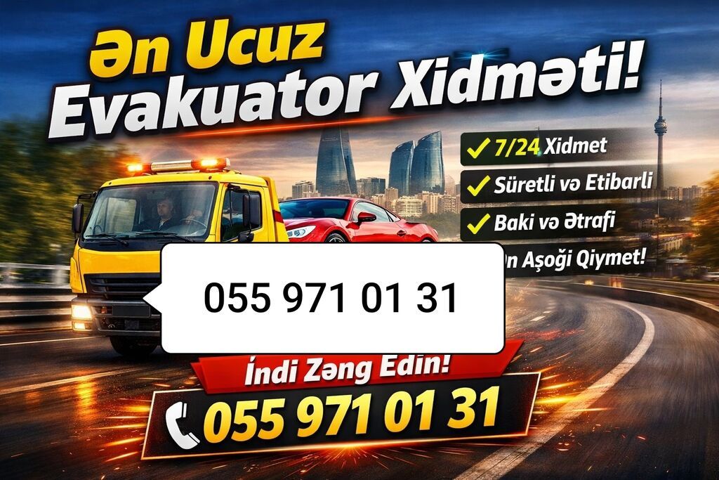 Ən Ucuz Evakuator Xidməti – 7/24 Təcili Evakuator ən ucuz evakuator