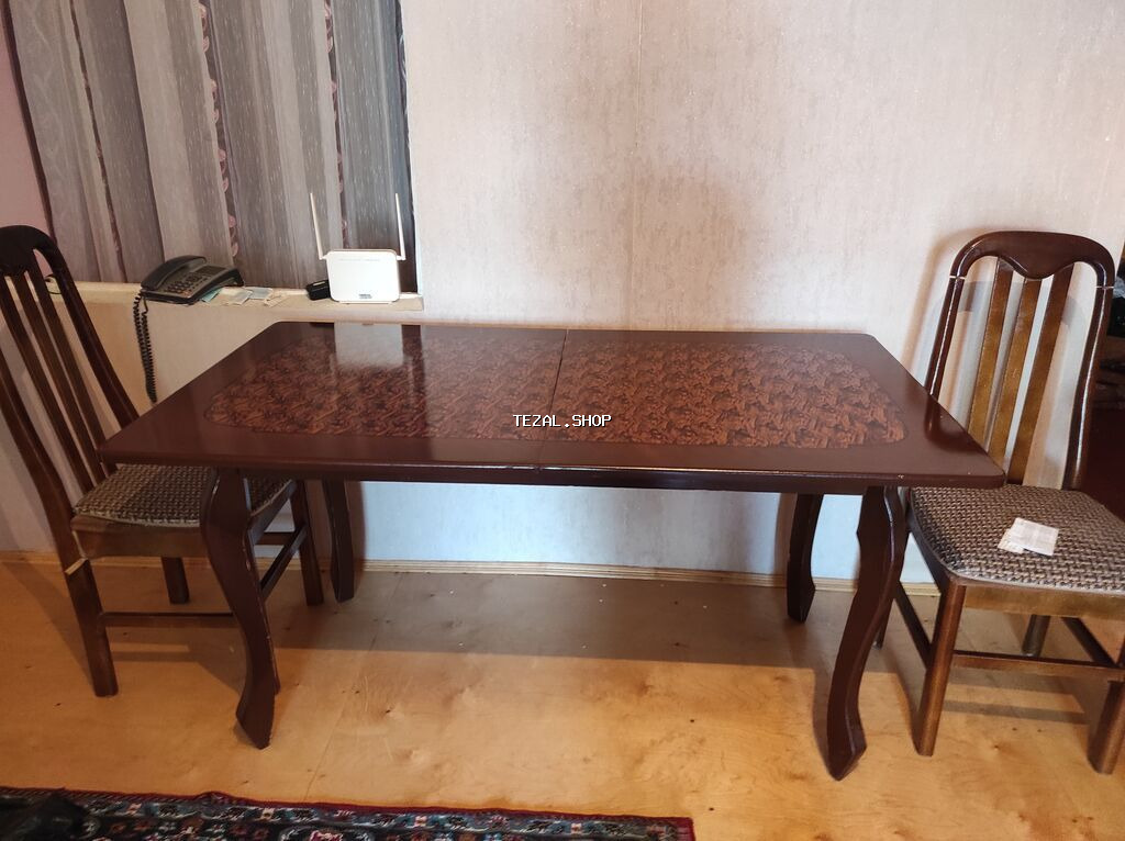 Klassik masa, Açılan, Taxta, Dördbucaq masa