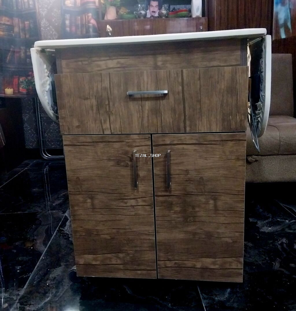 Dəmir masası ilə birləşdirilmiş kompakt dolab - Üst hissədə9