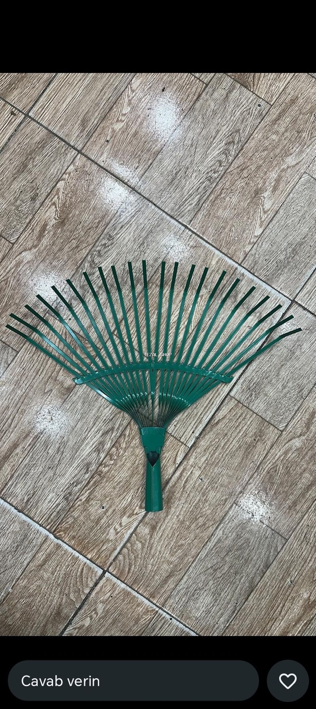 Bağ üçün yarpaq yığan fan daraq (metal) - Material: möhkəm metal