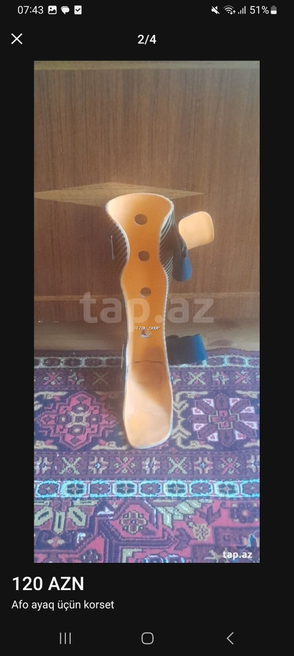 AFO ayaq üçün korset - Ayaq biləyi–ayaq protez-korseti (AFO) – pəncə