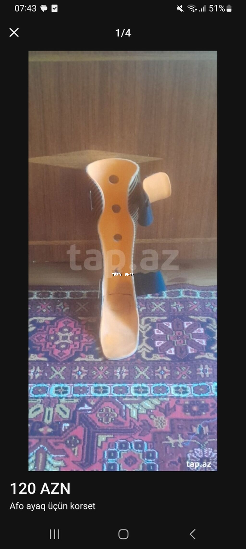 AFO ayaq üçün korset - Ayaq biləyi–ayaq protez-korseti (AFO) – pəncə - şəkil 2