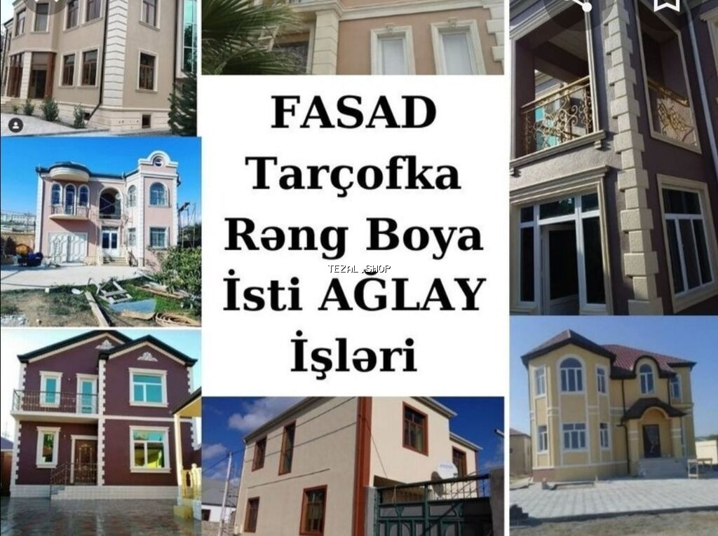 Evlerin Obyektlerin binalarin her nov fasad islerinin gorulmesi