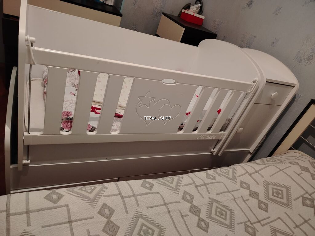 Oğlan və qız üçün, Dördbucaq, Beşik, Dəstsiz, Matras ilə, Yellənmə mexanizmsiz - şəkil 4