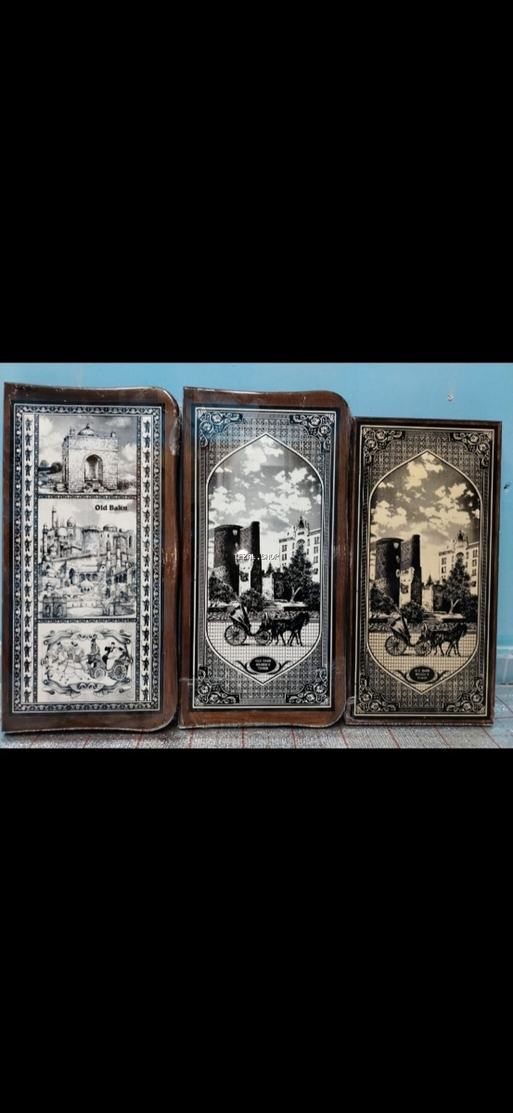 Oyuncu dəsti: taxta nərd/şahmat lövhəsi - Material: cilalanmış taxta - şəkil 3