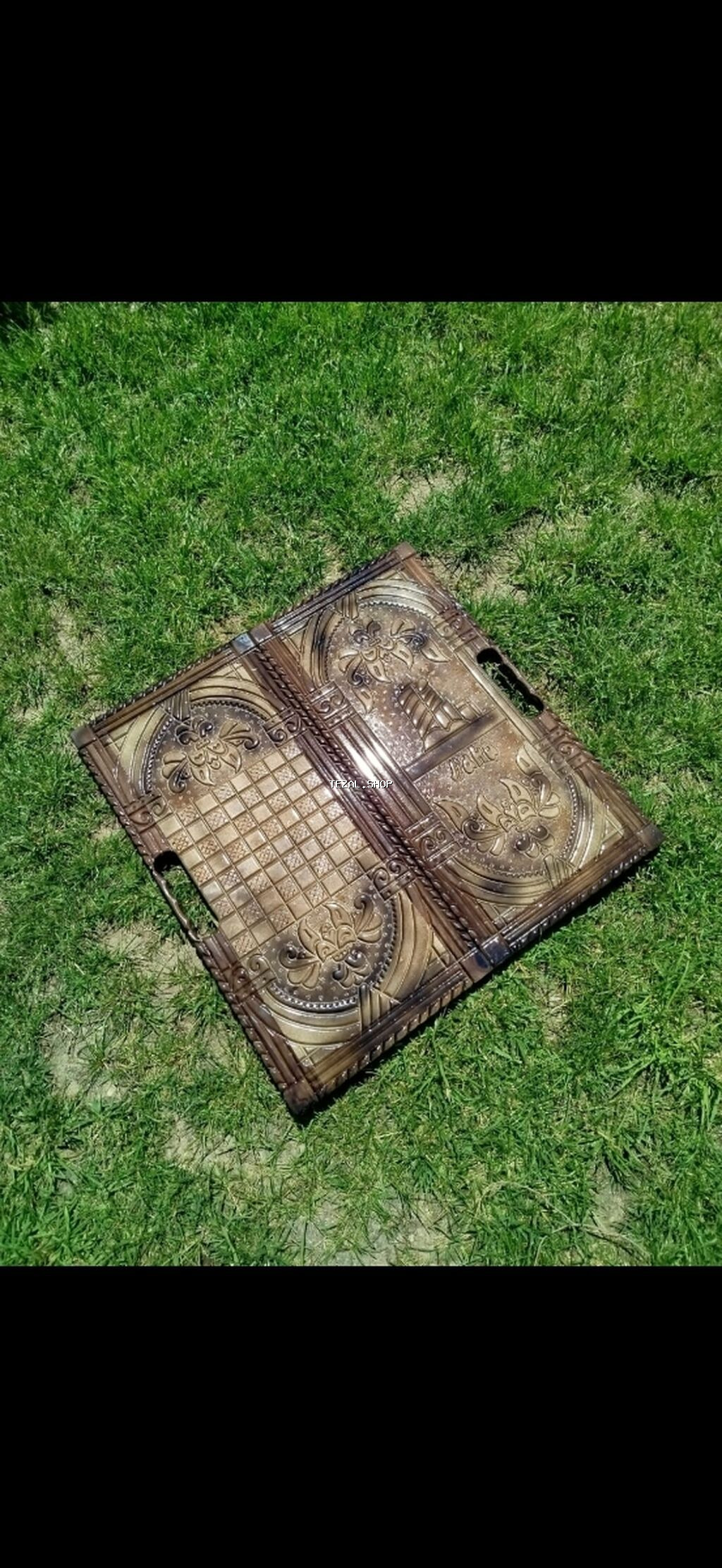 Ağacdan oyma nərd-taxta dəsti - Material: bərk ağac, əl işi oyma və - şəkil 3