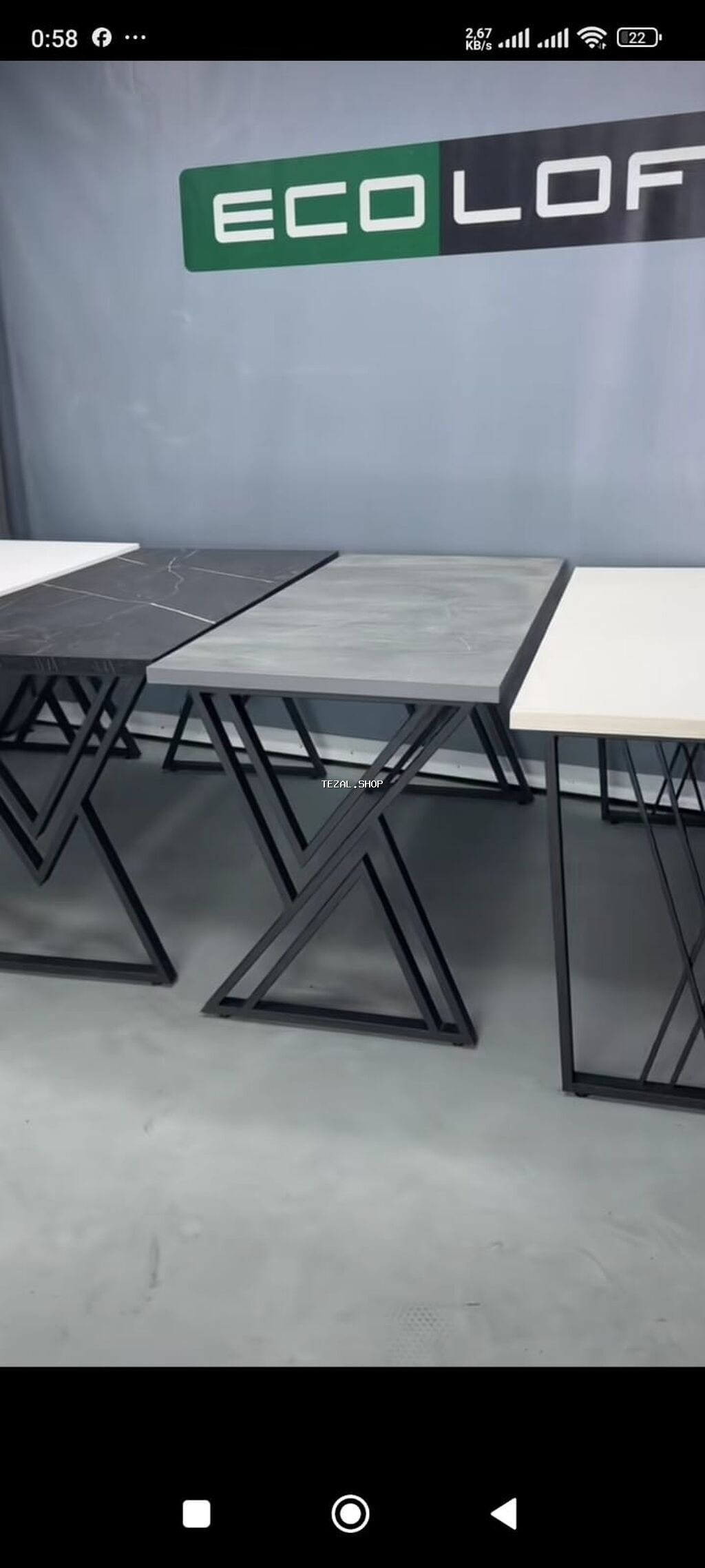 Düz masa, Stulsuz, Polkasız, Siyirməsiz, Azərbaycan, Metal