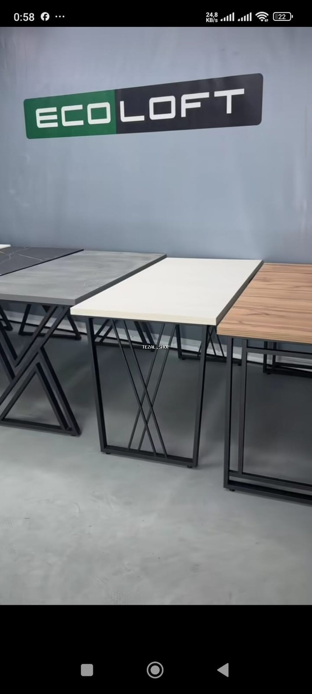 Düz masa, Stulsuz, Polkasız, Siyirməsiz, Azərbaycan, Metal - şəkil 2