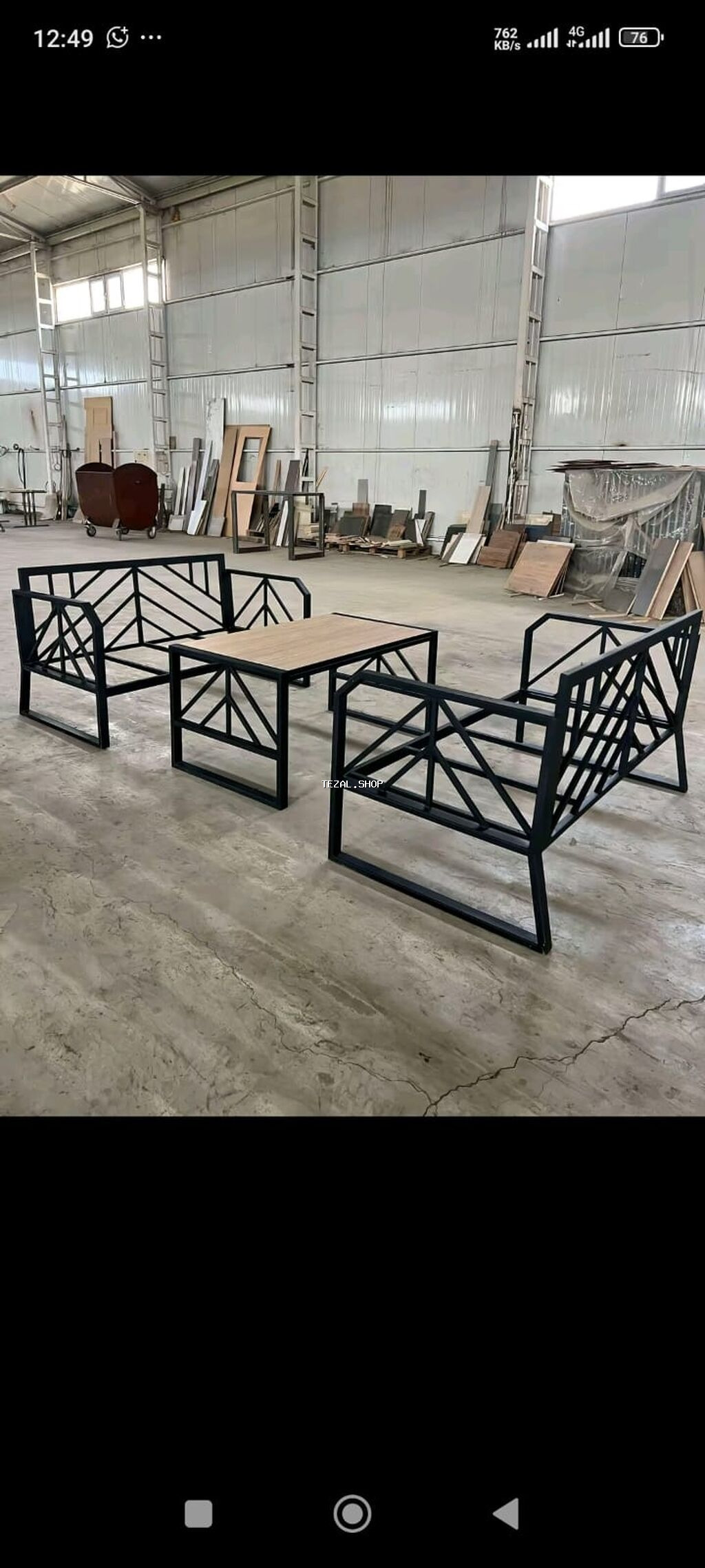 Düz masa, Stulsuz, Polkasız, Siyirməsiz, Azərbaycan, Metal - şəkil 5